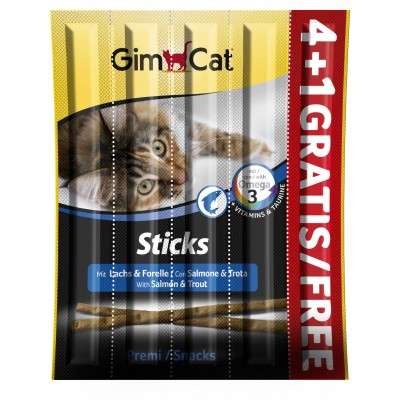 GimCat Sticks mit Omega 3, Vitaminen und Taurin sind das perfekte Ergänzungsfuttermittel für verwöhnte Katzen. Diese leckeren Snacks bieten nicht nur 4+1 Portionen extra Kauspaß, sondern sind auch mit hochwertigem Lachs und Forelle veredelt, um das Geschmackserlebnis zu maximieren. Sie enthalten essenzielle Nährstoffe wie Vitamine, Taurin und Omega 3 Fettsäuren, die zur Gesundheit und Vitalität Ihrer Katze beitragen. Die Zusammensetzung umfasst 8 % Lachs und 8 % Forelle sowie wichtige Mineralstoffe und pflanzliche Nebenerzeugnisse. Ideal für Katzenkinder ab dem 4. Monat und für erwachsene Katzen, die 1-2 Sticks pro Tag genießen können. Achten Sie darauf, stets frisches Wasser bereitzustellen, um die Hydration zu fördern. Verwöhnen Sie Ihre Katze mit diesen hochwertigen Snacks und unterstützen Sie ihre Gesundheit mit jedem Bissen!