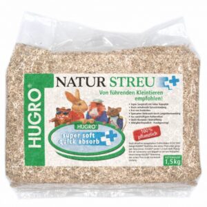 HUGRO - Naturstreu - Hanfeinstreu ist die ideale Wahl für umweltbewusste Tierhalter. Diese 100% chemikalienfreie und pflanzliche Streu bietet eine beeindruckende Saugfähigkeit von 560%, die es ermöglicht, auch größere Mengen an Feuchtigkeit effektiv zu binden, ohne unangenehme Gerüche zu erzeugen. HUGRO® Naturstreu wird aus dem hochgereinigten Stängelmark der Hanfpflanze hergestellt und ist damit 12-mal saugfähiger als Stroh und 4-mal saugfähiger als Hobelspäne. Die lockere Struktur sorgt für einen ständigen Luftaustausch, wodurch Fäulnis und Gerüche vermieden werden. Diese hochwertige Streu eignet sich perfekt für kleine Nager, die in ihrer Umgebung Höhlen und Nester bauen. Dank der stabilen Gänge und der thermischen Isolierung bleibt die Nestwärme erhalten, während die hygienische Beschaffenheit eine unkomplizierte Reinigung des Käfigs ermöglicht. HUGRO® Naturstreu ist nicht nur eine nachhaltige Lösung, sondern kann auch einfach kompostiert oder im Bio-Müll entsorgt werden. Setzen Sie auf ein ökologisches Produkt, das sowohl Ihren Haustieren als auch der Umwelt zugutekommt – für ein glückliches und gesundes Zuhause!