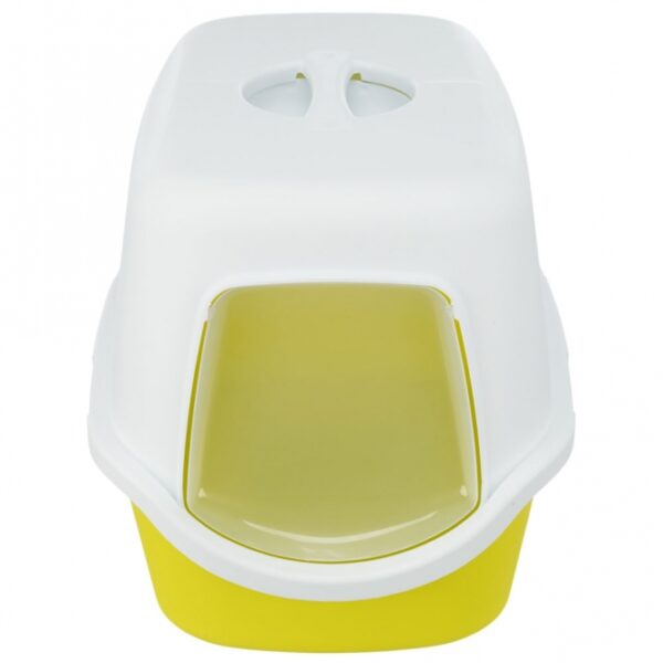 Die Katzentoilette Vico mit Haube ist die perfekte Lösung für alle Katzenbesitzer, die Wert auf Sauberkeit und Stil legen. Mit den praktischen Easy Click-Verschlüssen lässt sich die Toilette mühelos öffnen und reinigen, was den Pflegeaufwand erheblich reduziert. Hergestellt aus hochwertigem Kunststoff, ist sie nicht nur langlebig, sondern auch leicht zu handhaben. Die kompakten Maße von ca. 40 × 40 × 56 cm passen in jede Ecke Ihres Zuhauses, während die frische Farbkombination aus lime und weiß einen modernen Akzent setzt. Entscheiden Sie sich für die Katzentoilette Vico – Qualität und Funktionalität zu einem günstigen Preis!