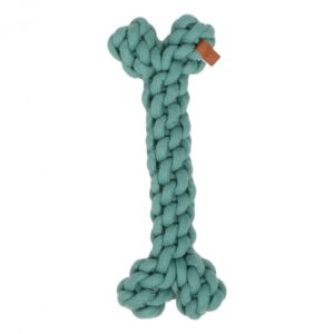 Das Hundespielzeug Dente ist ein strapazierfähiges Spielseil in Knochenform, das aus 100 % Baumwolle gefertigt ist. Diese weiche Naturfaser ist das perfekte Kaumaterial für Ihren Hund und unterstützt die Gesundheit von Zähnen und Zahnfleisch. Dente eignet sich hervorragend für Apportier- und Zerrspiele, wodurch Sie die Bindung zu Ihrem Hund spielerisch stärken können. Das Spielzeug ist in zwei praktischen Größen erhältlich: 19 cm und 30 cm, und in der trendigen Farbe Blau. Investieren Sie in das ideale Hundespielzeug für gesunde Zähne und viel Spaß beim Spielen!