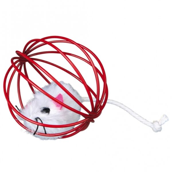 Entdecken Sie die lustige Plüschmaus im Gitterball, die mit einer klingenden Schelle ausgestattet ist und perfekt zum Jagen und Spielen geeignet ist. Mit einer kompakten Größe von ca. 6 cm ist dieses Spielzeug ideal für Katzen und sorgt für stundenlangen Spaß. Die Plüschmaus ist in verschiedenen Farben erhältlich, wobei die Auswahl aufgrund des Lagerbestands variiert. Dieses hochwertige und günstige Spielzeug fördert die Aktivität und den Spieltrieb Ihrer Katze, während es gleichzeitig für eine sichere und unterhaltsame Spielerfahrung sorgt.