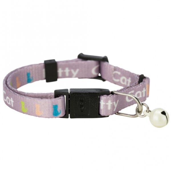 Dieses hochwertige Kätzchenhalsband aus strapazierfähigem Nylon mit einem niedlichen Kitty Cat Motivdruck ist perfekt für Kätzchen und kleine Katzen geeignet. Der praktische Snap & Easy Sicherheitsverschluss sorgt für zusätzliche Sicherheit, während die integrierte Schelle für ein angenehmes Geräusch sorgt, das Ihre Katze nicht stört. Der Gummizug ermöglicht ein einfaches Anziehen und erhöht den Tragekomfort. Das Halsband ist stufenlos verstellbar von ca. 16 bis 21 cm und hat eine Breite von etwa 8 mm. Erhältlich in verschiedenen Farben, wobei die genaue Farbwahl je nach Lagerbestand variiert. Sorgen Sie für einen stilvollen Auftritt Ihrer Katze mit diesem funktionalen und modischen Halsband!