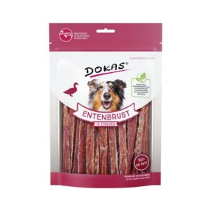 Entdecken Sie die köstliche Wild-Fleisch-Variation in der Sorte Ente, ideal für verwöhnte Vierbeiner! Diese hochwertigen Dokas-Streifen bestehen zu 93% aus zartem Entenbrustfilet und sind eine hervorragende Belohnung zwischen den Mahlzeiten. Mit einem hohen Rohproteinanteil von 49,9% und einem geringen Rohfettgehalt von 3,7% unterstützen sie die gesunde Ernährung Ihres Hundes. Die pflanzlichen Nebenerzeugnisse und Mineralstoffe sorgen für eine ausgewogene Nährstoffversorgung. Achten Sie darauf, die Futtermenge nach Bedarf zu reduzieren und stets frisches Trinkwasser bereitzustellen. Verwöhnen Sie Ihren Liebling mit diesen schmackhaften und gesunden Snacks – für glückliche und gesunde Hunde!