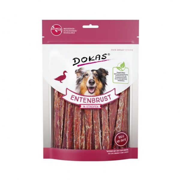 Entdecken Sie die köstliche Wild-Fleisch-Variation in der Sorte Ente, ideal für verwöhnte Vierbeiner! Diese hochwertigen Dokas-Streifen bestehen zu 93% aus zartem Entenbrustfilet und sind eine hervorragende Belohnung zwischen den Mahlzeiten. Mit einem hohen Rohproteinanteil von 49,9% und einem geringen Rohfettgehalt von 3,7% unterstützen sie die gesunde Ernährung Ihres Hundes. Die pflanzlichen Nebenerzeugnisse und Mineralstoffe sorgen für eine ausgewogene Nährstoffversorgung. Achten Sie darauf, die Futtermenge nach Bedarf zu reduzieren und stets frisches Trinkwasser bereitzustellen. Verwöhnen Sie Ihren Liebling mit diesen schmackhaften und gesunden Snacks – für glückliche und gesunde Hunde!