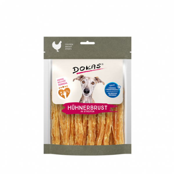 Entdecken Sie unser leckeres und fettarmes Hühnerfilet in feinen Streifen, hergestellt zu 100 % aus hochwertigem Hühnerbrustfilet. Diese proteinreichen Snacks sind nach den strengen Tierschutzstandards des Humane Animal Care Programms zertifiziert, was eine antibiotikafreie Ernährung und artgerechte Haltung garantiert. Mit 93 % Hühnerbrustfilet, pflanzlichen Nebenerzeugnissen und Mineralstoffen bieten sie eine gesunde Belohnung für Ihren Vierbeiner. Die Analysedaten zeigen einen hohen Rohproteingehalt von 57,0 % und nur 3,4 % Rohfett, ideal für eine ausgewogene Ernährung. Diese schmackhaften Streifen sind perfekt als Snack zwischen den Mahlzeiten geeignet. Denken Sie daran, die tägliche Futtermenge entsprechend anzupassen und stets frisches Wasser bereitzustellen. Lagern Sie nach dem Öffnen die Frischebeutel kühl und trocken, um die Qualität zu erhalten. Verwöhnen Sie Ihren Hund mit diesem gesunden und schmackhaften Hühnerfilet-Snack!