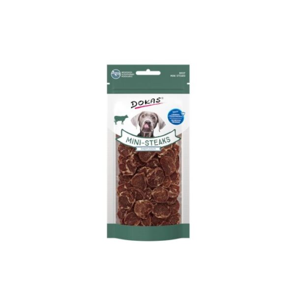 Kleine Steaks – die perfekte Belohnung für Ihren vierbeinigen Freund! Diese hochwertigen Snacks aus 91 % Rindfleisch und Kabeljau sind ideal für Motivationsübungen und Training. Sie eignen sich hervorragend als besondere Leckerei für unterwegs. Die Zusammensetzung umfasst auch Hühnerknorpel, eine natürliche Quelle für Kollagen, sowie pflanzliche Nebenerzeugnisse und Mineralstoffe, die zur Gesundheit Ihres Hundes beitragen. Füttern Sie die kleinen Steaks als Belohnung zwischen den Mahlzeiten und passen Sie die tägliche Futtermenge entsprechend an. Achten Sie darauf, immer frisches Trinkwasser bereitzustellen und lagern Sie die Snacks nach dem Öffnen kühl und trocken. Der enthaltene Frischeabsorber sorgt für optimale Haltbarkeit und ist nicht zum Verzehr geeignet. Verwöhnen Sie Ihren Hund mit diesen schmackhaften und gesunden Snacks!
