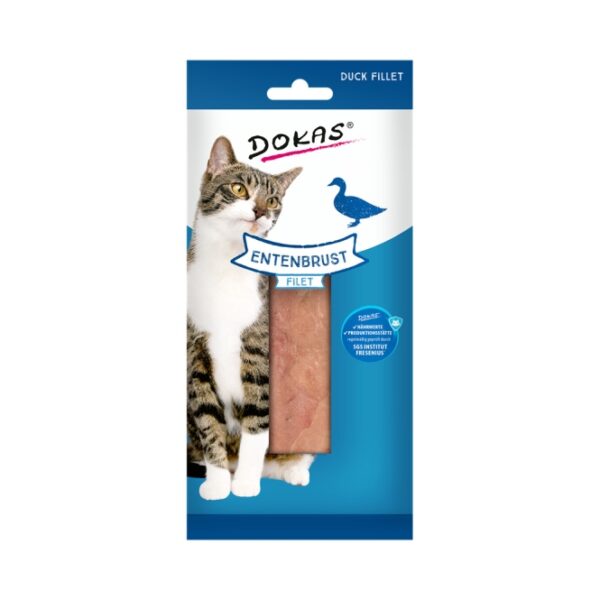 Entdecken Sie unser 100% delikates Entenbrustfilet – der perfekte Verwöhnsnack für Katzenliebhaber und ernährungssensible Samtpfoten! Dieses hochwertige Produkt besteht ausschließlich aus gekocht Entenbrustfilet und bietet mit einem Rohproteinanteil von 37,7 % eine hervorragende Nährstoffquelle für Ihre Katze. Ideal als schmackhafte Belohnung zwischen den Mahlzeiten, sollte die tägliche Futtermenge entsprechend angepasst werden. Achten Sie darauf, stets frisches Trinkwasser bereitzustellen und lagern Sie den Snack kühl und trocken. Nach dem Öffnen im Kühlschrank aufbewahren und schnell verfüttern, um die Frische zu gewährleisten. Verwöhnen Sie Ihre Katze mit diesem gesunden und köstlichen Snack – eine wahre Delikatesse für jeden Katzen-Gourmet!