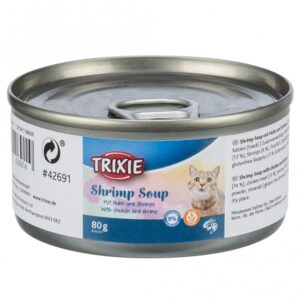 Dieser leckere Flüssigsnack mit Huhn und Shrimps ist die perfekte Wahl für alle, die ihrem Haustier eine gesunde und schmackhafte Belohnung bieten möchten. Mit einem Fleischgehalt von 13 % und einem Fischgehalt von 6 % enthält dieser Snack hochwertige Zutaten, die für die optimale Ernährung Ihres Tieres sorgen. Angereichert mit Taurin, unterstützt er nicht nur die Sehkraft, sondern beugt auch Mangelerscheinungen vor. Unsere glutenfreie Rezeptur ist frei von Zuckerzusatz und eignet sich ideal für empfindliche Tiere. Der Snack kommt in einer praktischen 80 g Verpackung und ist einfach zu lagern – kühl und trocken. Verwöhnen Sie Ihr Haustier mit diesem hochwertigen und schmackhaften Snack!