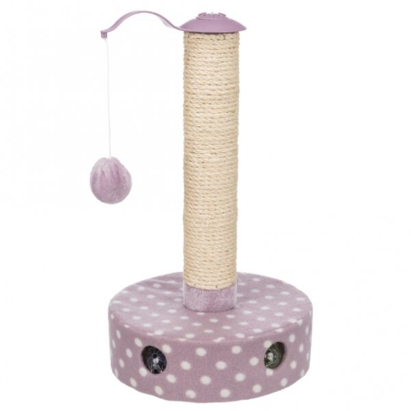 Dieser stilvolle Sisalbaum mit einem Durchmesser von 4 mm und einer Plüschoberfläche aus hochwertigem Polyester (150 g/m²) ist ein echter Blickfang in jedem Raum. Mit einer Höhe von ca. 47 cm und einer stabilen Grundfläche von ca. 26 cm bietet er nicht nur eine attraktive Dekoration, sondern auch eine gemütliche Rückzugsmöglichkeit für Ihre Katzen. Der robuste Stamm mit einem Durchmesser von ca. 6,5 cm sorgt für Stabilität und Langlebigkeit. In der ansprechenden Farbe Flieder fügt sich dieser Sisalbaum harmonisch in Ihr Zuhause ein und bietet Ihren Haustieren einen idealen Spiel- und Kratzplatz. Investieren Sie in Qualität und Stil für Ihr Zuhause!