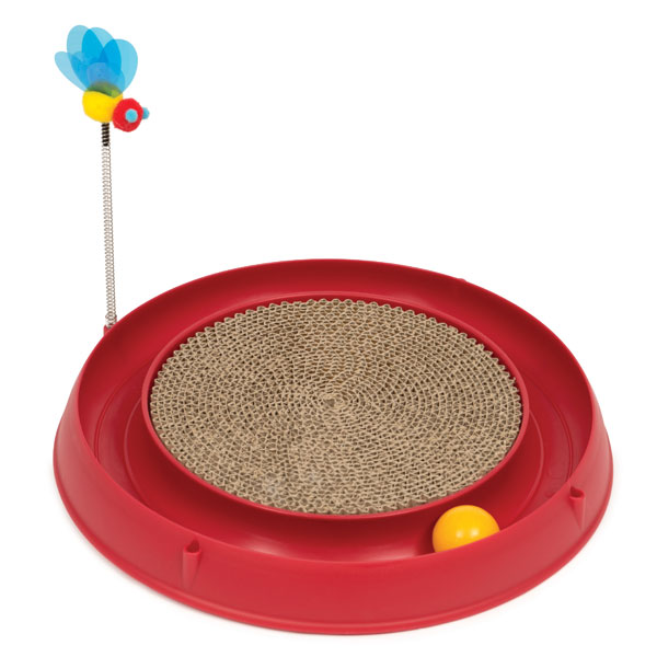 Entdecken Sie das unwiderstehliche Katzenspielzeug, das Ihren Stubentiger stundenlang beschäftigen wird! Dieses hochwertige Spielzeug vereint eine praktische Kratzfläche, eine aufregende Spielschiene und einen beweglichen Ball, sowie ein federndes Bienen-Spielzeug, das für zusätzlichen Spaß sorgt. Mit einer Höhe von ca. 25 cm und den Maßen von ca. 4 x 36,5 x 39 cm ist es perfekt für Katzen jeden Alters. Die auffällige rote Farbe zieht die Aufmerksamkeit Ihrer Katze an und fördert gleichzeitig ihre natürlichen Spielinstinkte. Investieren Sie in dieses günstige und langlebige Katzenspielzeug, um die Lebensqualität Ihrer Katze zu steigern und gleichzeitig ihre Kratzgewohnheiten positiv zu lenken!