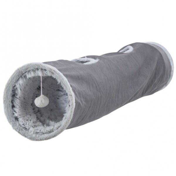 Entdecke den **Spieltunnel Harvey** für deine Katze – das perfekte **Katzenspielzeug** für unendlichen Spaß und Abenteuer! Hergestellt aus hochwertigem **Velours** und **Plüsch** (Polyester), bietet dieser Spieltunnel nicht nur eine hervorragende **Langlebigkeit**, sondern auch ein weiches und angenehmes Spielumfeld. Mit einer beeindruckenden Länge von 116 cm und vier Eingängen ermöglicht er deiner Samtpfote, ihre natürlichen Instinkte auszuleben, zu jagen, zu verstecken und sich auszudehnen. Die integrierten Spielzeuge am Band fördern die Neugier deiner Katze und machen das Spielen noch spannender. Dank des flexiblen Designs lässt sich der Spieltunnel einfach zusammenfalten und platzsparend verstauen, wenn er nicht in Gebrauch ist. Investiere in das beste Spielzeug für deine Katze und sorge für mehr **körperliche Aktivität** und **Freude** in ihrem Alltag!