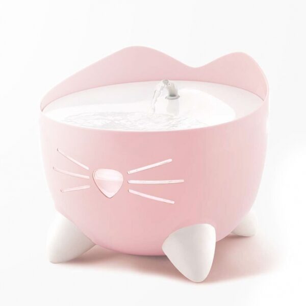 Der Catit PIXI Trinkbrunnen ist die ideale Lösung für die Wasserversorgung deiner Katze und sorgt kontinuierlich für frisches, sauberes Wasser. Fließendes Wasser regt Katzen dazu an, mehr zu trinken, was entscheidend zur Vorbeugung von Harnwegserkrankungen beiträgt. Dieser hochwertige Trinkbrunnen verfügt über eine dreifach wirksame Filterung, die Schmutzpartikel, Gerüche und Verunreinigungen entfernt und das Wasser enthärtet, indem sie den Magnesium- und Kalziumgehalt reduziert. Die praktische LED-Anzeige informiert dich über den Wasserstand: ein weißes Licht zeigt das Nachtlicht an, während ein blinkendes rotes Licht signalisiert, dass es Zeit zum Nachfüllen ist. Mit ergonomischen Trinkoptionen ermöglicht der PIXI Trinkbrunnen deiner Katze ein bequemes Trinken ohne unangenehmes Abknicken des Kopfes. Zudem ist die schnurrhaarfreundliche Trinkoberfläche so gestaltet, dass deine Katze auch bei ausgeschaltetem Brunnen trinken kann. Dank der im Reservoir aufgehängten Pumpe läuft der Trinkbrunnen extrem leise. Mit kompakten Maßen von ca. 20,5 x 20,5 x 17 cm und einer Reservoir-Kapazität von 2,5 Litern ist er perfekt für jeden Haushalt. Der Catit PIXI Trinkbrunnen in stilvollem Rosa ist die beste Wahl für eine gesunde Hydration deiner Katze!