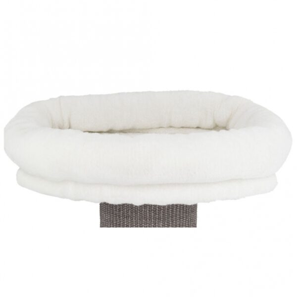 Dieser hochwertige Kratzbaum aus Sisal und Plüsch (Polyester) mit einem Gewicht von 280 g/m² bietet Ihrem Haustier einen komfortablen Rückzugsort. Die Liegeplatte ist mit einem abnehmbaren Kuschelbett ausgestattet, das sich leicht von Hand waschen lässt, was für eine einfache Reinigung sorgt. Zur Stabilisierung wird der Kratzbaum sicher an der Wand befestigt, sodass er auch bei lebhaften Spielen stabil bleibt. In elegantem Weiß/Grau fügt er sich harmonisch in jede Wohnung ein. Mit einer Höhe von ca. 160 cm und einer Grundfläche von ca. 46 x 37 cm ist dieser Kratzbaum ideal für Katzen, die gerne klettern und sich entspannen. Investieren Sie in die beste Qualität für Ihr Haustier – für ein glückliches und gesundes Leben!