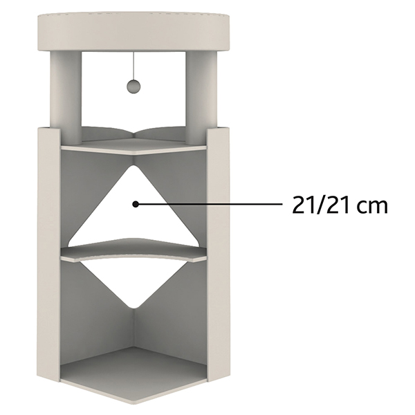 Entdecken Sie unseren hochwertigen Katzenbaum mit Plüsch-Bezug und robusten Sisalkratzflächen, der perfekt für Ihre Katze ist. Mit 3 Etagen und einer komfortablen gepolsterten Liegeplatte, die ein abnehmbares Kuschelbett bietet, sorgt dieser Katzenbaum für ultimativen Komfort und Spielspaß. Das Kuschelbett ist leicht handwaschbar, sodass die Hygiene immer gewährleistet ist. Zudem ist der Katzenbaum mit einem Spielzeug am Band ausgestattet, das für zusätzlichen Spielspaß sorgt. In einem eleganten grau/weiß/grau Design passt er ideal in jedes Zuhause. Mit einer Grundfläche von 54 × 54 cm und einer Höhe von 98 cm ist dieser Katzenbaum die perfekte Wahl für Katzenliebhaber, die Wert auf Qualität und Funktionalität legen.