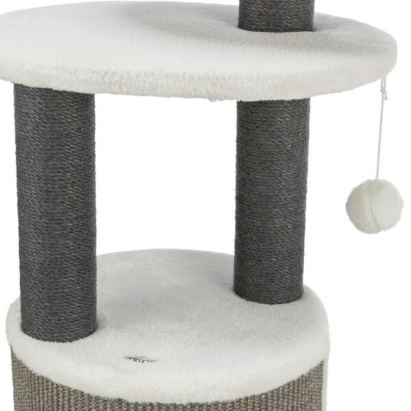 Diese stilvolle Katzenhöhle aus hochwertigem Jute und Plüsch bietet Ihrer Katze einen perfekten Rückzugsort. Mit einem Durchmesser von ca. 38 cm und einer Höhe von ca. 85 cm ist sie ideal für Katzen jeder Größe. Der gepolsterte Liegeplatz mit abnehmbarem Kuschelbett sorgt für zusätzlichen Komfort und lässt sich leicht per Handwäsche reinigen. Die Sisalkratzfläche fördert das natürliche Kratzverhalten Ihrer Katze und schützt Ihre Möbel. Erhältlich in eleganten Farben wie Weiß, Beige und Grau, fügt sich diese Katzenhöhle harmonisch in jedes Wohnambiente ein. Gönnen Sie Ihrer Katze diesen gemütlichen und stilvollen Rückzugsort – die perfekte Kombination aus Funktionalität und Design!