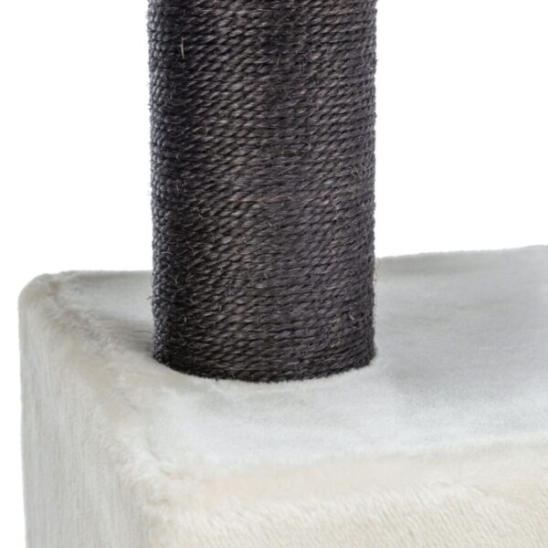 Dieses kuschelige Katzenbett aus hochwertigem Sisal und Plüsch (Polyester) ist der perfekte Rückzugsort für Ihre Katze. Mit einem Durchmesser von 5 mm und einem Gewicht von 280 g/m² bietet es sowohl Stabilität als auch Komfort. Das Bett hat eine Grundfläche von ca. 60 × 50 cm und eine Höhe von ca. 156 cm, ideal für Katzen, die gerne hoch hinaus wollen. Die Wendekissen sind nicht nur praktisch, sondern auch leicht zu reinigen, da sie handwaschbar sind. Die ansprechende Farbkombination aus creme, grau und schwarz fügt sich harmonisch in jedes Zuhause ein. Gönnen Sie Ihrer Katze den besten Platz zum Entspannen und Spielen!