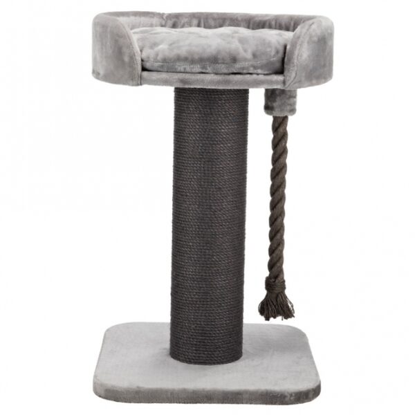 Dieser hochwertige Katzenkratzbaum ist besonders für große Katzen geeignet und bietet ihnen den perfekten Rückzugsort. Der Plüsch-Bezug aus hochwertigem Polyester sorgt für maximalen Komfort, während der Stamm mit extra dickem Natursisal umwickelt ist, um das Kratzen zu fördern und die Krallen gesund zu halten. Das Kuschelbett mit gepolstertem Rand und das befestigte Wendekissen sind ideal zum Entspannen und Spielen. Mit einer stabilen, dicken Bodenplatte und einem extra dicken Spieltau aus Sisal ist dieser Kratzbaum sowohl robust als auch langlebig. Die Grundfläche beträgt ca. 60 x 60 cm, der Stammdurchmesser ca. 20 cm und die Höhe ca. 100 cm. Erhältlich in einem eleganten Grau, vereint dieser Kratzbaum hohe Qualität mit Funktionalität und ist ein Muss für jeden Katzenliebhaber.