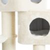 Dieser stilvolle und hochwertige Katzenbaum bietet Ihrem Haustier einen perfekten Rückzugsort und viel Spielspaß. Mit einem Sisaldurchmesser von 6 mm und einer stabilen Plüsch-Oberfläche aus 600 g/m² ist er besonders robust und langlebig. Die gemütlichen Höhlen sind mit weichem Plüsch/Fleece ausgestattet, was für ultimativen Komfort sorgt. Der Katzenbaum hat eine Höhe von ca. 120 cm und eine Grundfläche von ca. 58 x 58 cm, ideal für jede Wohnung. Zudem sind zwei Wendekissen enthalten, die sich leicht per Handwäsche reinigen lassen. In einem eleganten Creme-Ton fügt sich dieser Katzenbaum harmonisch in Ihr Zuhause ein und bietet Ihrer Katze einen Ort zum Entspannen und Spielen. Holen Sie sich jetzt diesen hochwertigen Katzenbaum für Ihr geliebtes Haustier!