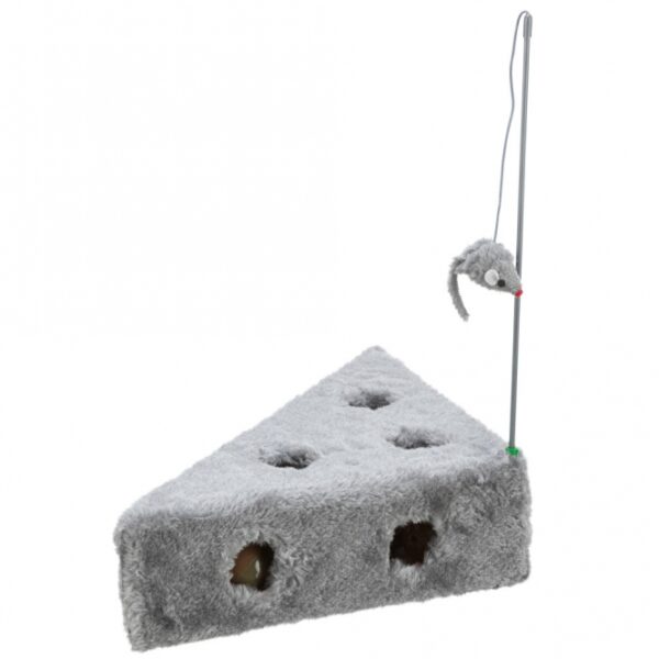 Entdecken Sie das perfekte Katzenspielzeug für Ihre geliebte Katze! Dieses hochwertige Katzenspielzeug mit einem weichen Plüschbezug sorgt für stundenlangen Spielspaß. Ausgestattet mit einer niedlichen Plüschmaus an einer Spielangel und drei bunten Spielbällen im Inneren des Cats Cheese, ist es ideal, um die Neugier Ihrer Katze zu wecken und ihre Jagdinstinkte zu fördern. Mit den kompakten Maßen von ca. 36 × 8 × 26/26 cm passt es perfekt in jede Wohnung. Erhältlich in verschiedenen Farben, die von der Abbildung abweichen können, ist dieses Spielzeug nicht nur unterhaltsam, sondern auch ein echter Hingucker in Ihrem Zuhause. Gönnen Sie Ihrer Katze das beste Spielzeug für unvergessliche Spielstunden!