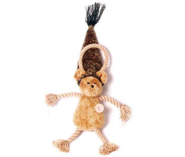 Entdecken Sie unseren beliebten Stoffbär aus hochwertigem Plüsch, der mit robusten Baumwollseilen ausgestattet ist. Dieser kuschelige Begleiter hat eine Größe von ca. 45 cm und sorgt mit seinem integrierten Squeeker für zusätzlichen Spielspaß. Ideal für Kinder, bietet der Bär nicht nur stundenlange Unterhaltung, sondern ist auch pflegeleicht, da er bis 30° C waschbar ist. Dieser Stoffbär vereint Qualität und Sicherheit und ist der perfekte Freund für Ihr Kind – ein tolles Geschenk, das Freude bereitet!