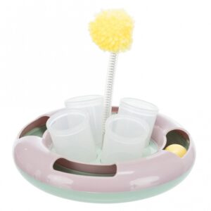 Dieses wippende Spielzeug ist das perfekte Vergnügen für Ihre Haustiere! Mit einem umlaufenden Ball und einem Spielzeug auf Spiralfeder sorgt es für stundenlangen Spielspaß. Die abnehmbaren Röhren ermöglichen es Ihrem Tier, Snacks oder kleine Spielzeuge herauszupföteln, was die Neugier und den Spieltrieb anregt. Hergestellt aus hochwertigem Kunststoff und Plüsch (Polyester) ist dieses Spielzeug nicht nur robust, sondern auch spülmaschinengeeignet für eine einfache Reinigung. Mit einem Durchmesser von ca. 18 cm ist es ideal für kleine bis mittelgroße Tiere. Gönnen Sie Ihrem Liebling dieses unterhaltsame und interaktive Spielzeug, das sowohl für geistige als auch für körperliche Anregung sorgt!