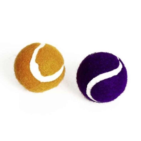 Entdecken Sie das KARLIE Softspielzeug TENNIS MINI Spielbälle 2er-Set für Katzen, das perfekte Spielzeug für Ihre Katze! Diese Mini Tennis Spielbälle mit integriertem Glöckchen bieten Ihrer Katze nicht nur Abwechslung, sondern auch jede Menge Bewegung und Spaß. Mit einem Durchmesser von ca. 4 cm sind die Bälle ideal für kleine Katzen und fördern deren natürliche Spielinstinkte. Das Set enthält zwei Bälle in verschiedenen Farben, die je nach Lagerbestand ausgewählt werden. Sorgen Sie für eine aktive und glückliche Katze mit diesen hochwertigen und günstigen Spielzeugen, die für stundenlangen Spielspaß sorgen!