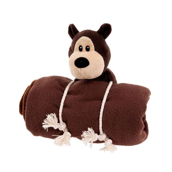 **Verbesserte Beschreibung:** Entdecken Sie das 2in1 - Plüsch Play & Sleep Set, das perfekt für unterwegs mit Ihrem Hund geeignet ist! Dieses hochwertige Set besteht aus einem originellen Plüschspielzeug und einer praktischen Liegedecke, die beide vielseitig einsetzbar sind. Das Plüschtier, ein süßer Plüschbär mit einer braunen Liegedecke, sorgt mit seinem integrierten Squeeker und den Baumwollseilen für stundenlangen Spielspaß. Die Liegedecke hat eine großzügige Größe von ca. 70 x 100 cm und das Plüschtier misst ca. 20 cm. Zudem ist das gesamte Set bei 30°C waschbar, was die Pflege besonders einfach macht. Gönnen Sie Ihrem Hund dieses praktische und stilvolle Set für unvergessliche Abenteuer!