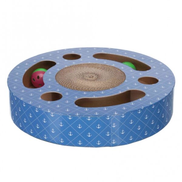 Entdecken Sie unser hochwertiges Katzen-Spielzeug aus Pappe, das speziell zum Hinlegen konzipiert ist. Dieses interaktive Spielzeug enthält zwei Bälle im Inneren, die Ihre Katze zum Spielen anregen und für stundenlangen Spaß sorgen. Mit einer Größe von ca. 33 × 5,5 cm (Durchmesser x Höhe) passt es perfekt in jedes Zuhause. Bitte beachten Sie, dass die Ausführungen variieren und eine Farbwahl leider nicht möglich ist. Angereichert mit Katzenminze bietet dieses Spielzeug nicht nur Unterhaltung, sondern fördert auch die Gesundheit und Fitness Ihrer Katze. Gönnen Sie Ihrer Katze das beste Spielvergnügen mit unserem attraktiven und günstigen Papp-Spielzeug!
