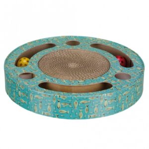 Entdecken Sie unser hochwertiges Katzen-Spielzeug aus Pappe, das speziell zum Hinlegen konzipiert ist. Dieses interaktive Spielzeug enthält zwei Bälle im Inneren, die Ihre Katze zum Spielen anregen und für stundenlangen Spaß sorgen. Mit einer Größe von ca. 33 × 5,5 cm (Durchmesser x Höhe) passt es perfekt in jedes Zuhause. Bitte beachten Sie, dass die Ausführungen variieren und eine Farbwahl leider nicht möglich ist. Angereichert mit Katzenminze bietet dieses Spielzeug nicht nur Unterhaltung, sondern fördert auch die Gesundheit und Fitness Ihrer Katze. Gönnen Sie Ihrer Katze das beste Spielvergnügen mit unserem attraktiven und günstigen Papp-Spielzeug!