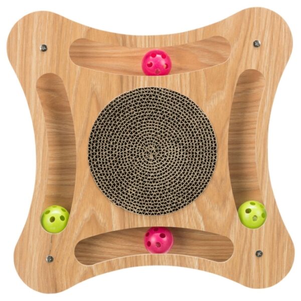 Entdecken Sie unser hochwertiges MDF-Spielzeug für Katzen, das mit vier bunten Spielbällen aus Kunststoff ausgestattet ist. Dieses interaktive Katzenspielzeug enthält Catnip, das Ihre Katze zum Spielen und Toben anregt. Mit den kompakten Maßen von ca. 35 × 4 × 35 cm passt es perfekt in jede Wohnung und bietet stundenlangen Spielspaß für Ihre geliebte Samtpfote. Gönnen Sie Ihrer Katze die beste Unterhaltung mit diesem attraktiven und langlebigen Spielzeug – ideal für aktive Katzen und garantiert hohe Qualität zu einem günstigen Preis!