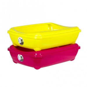 Die Katzentoilette Arist-O-Tray Hawai mit Rand sorgt für ein fröhliches Hawai-Feeling in Ihrem Zuhause und ist die ideale Lösung für Ihre Katze. Mit ihren strahlenden Farben bringt sie nicht nur Farbe in Ihr Heim, sondern überzeugt auch durch ihre praktische Form. Diese hochwertige Katzentoilette hat die Maße 42 x 30 x 11 cm (LxBxH) und bietet Ihrer Katze ausreichend Platz. Bitte beachten Sie, dass die Farbe je nach Lagerbestand ausgewählt wird, sodass Sie eine Überraschung erleben können. Wählen Sie die Arist-O-Tray Hawai Katzentoilette für eine stilvolle und funktionale Lösung, die sowohl Ihre Katze als auch Ihr Zuhause glücklich macht!