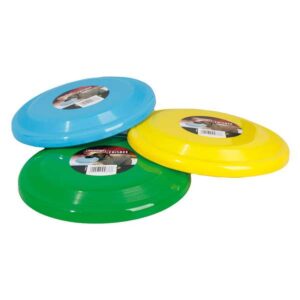 Entdecken Sie die robuste Frisbee aus hochwertigem Hartplastik, die für unvergesslichen Spielspaß für Mensch und Hund sorgt! Mit einem Durchmesser von ca. 23 cm ist diese Frisbee perfekt für aufregende Wurfspiele im Park oder im Garten geeignet. Sie ist in verschiedenen Farben erhältlich, wobei die Farbwahl je nach Lagerbestand erfolgt. Diese langlebige und leichte Frisbee ist nicht nur ideal für aktive Hunde, sondern auch eine großartige Möglichkeit, die Bindung zwischen Ihnen und Ihrem vierbeinigen Freund zu stärken. Genießen Sie die besten Momente im Freien mit dieser praktischen und günstigen Spielzeugoption!