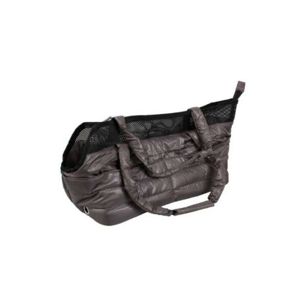 Die stilvolle Hundetragetasche Doudou ist der ideale Begleiter für unterwegs und bietet Ihrem Vierbeiner ein weiches und komfortables Plätzchen. Mit einem großzügigen Netzeinsatz sorgt die Tasche für eine optimale Belüftung, damit Ihr Hund sich auch auf längeren Ausflügen wohlfühlt. In der praktischen seitlichen Eingrifftasche finden kleine Accessoires wie Leckerlis oder Spielzeug Platz. Diese hochwertige Hundetragetasche in elegantem Grau hat die Maße von ca. 67 x 24 x 26 cm (LxBxH) und eine Bodenfläche von ca. 47 x 23 cm. Investieren Sie in Qualität und Komfort für Ihren Hund – die Doudou Hundetragetasche ist der perfekte Mix aus Funktionalität und Stil.