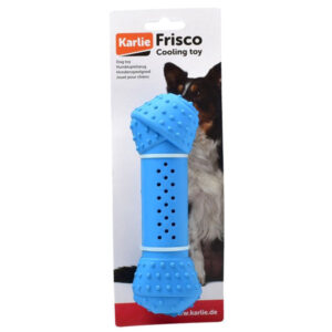Der Frisco Knochen von Karlie Flamingo ist die perfekte Lösung für heiße Sommertage und sorgt für eine erfrischende Abkühlung für Ihren Vierbeiner. Füllen Sie einfach das Spielzeug mit Wasser und frieren Sie es ein – sobald das Wasser gefroren ist, kann Ihr Hund durch Kauen auf dem Kauspielzeug eine angenehme Erfrischung genießen. Mit einer Größe von ca. 18 cm und in einem ansprechenden Blau ist dieser Kauknochen nicht nur funktional, sondern auch optisch ansprechend. Schenken Sie Ihrem Hund die beste Abkühlung und fördern Sie gleichzeitig seine Zahngesundheit mit diesem hochwertigen und langlebigen Spielzeug!