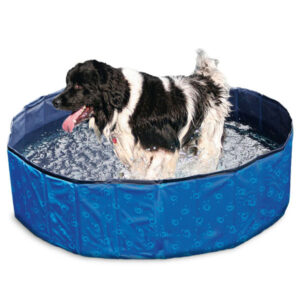 Der DOGGY POOL ist der ideale Swimmingpool für Hunde und bietet ein erfrischendes Badevergnügen an heißen Tagen. Dieser praktische Hundepool lässt sich in Sekundenschnelle auf- und abbauen – ganz ohne Luftpumpe und mühsames Aufblasen. Der Anti-Rutsch-Boden sorgt für Sicherheit beim Planschen, während das robuste und krallenbewährte Material für Langlebigkeit steht. Bei Nichtgebrauch kann der Doggy Pool platzsparend zusammengelegt werden. Zudem verfügt er über ein praktisches Wasser-Ablassventil, das die Reinigung zum Kinderspiel macht. Ob rund oder rechteckig – der Doggy Pool ist perfekt für Balkons und Terrassen mit Mauerbrüstung. Mit einer Größe von ca. 120 x 30 cm und einem ansprechenden blauen Design mit Muster ist dieser Hundepool nicht nur funktional, sondern auch ein echter Blickfang. Gönnen Sie Ihrem Hund den besten Badespaß mit dem hochwertigen DOGGY POOL!
