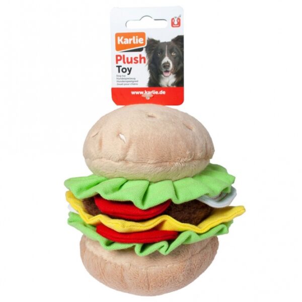 Lieben Sie es, Ihren vierbeinigen Freund mit etwas Besonderem zu verwöhnen? Unsere hochwertigen Plüschspielzeuge sind die perfekte Wahl für Fast Food Junkies und Schleckermäulchen! Diese liebevoll gestalteten Hundespielzeuge, wie unser köstlicher Burger, bieten eine Vielzahl von süßen und herzhaften Leckereien für Hunde, die zum Spielen und Kuscheln einladen. Mit einem integrierten Squeaker und Knistermaterial sorgen sie für ein spannendes Spielerlebnis, das sowohl Hund als auch Mensch begeistert. Die Maße von ca. 14 x 12,5 x 11 cm machen sie ideal für kleine und mittelgroße Hunde. Gönnen Sie Ihrem Hund das Beste und bringen Sie Spaß in seinen Alltag!