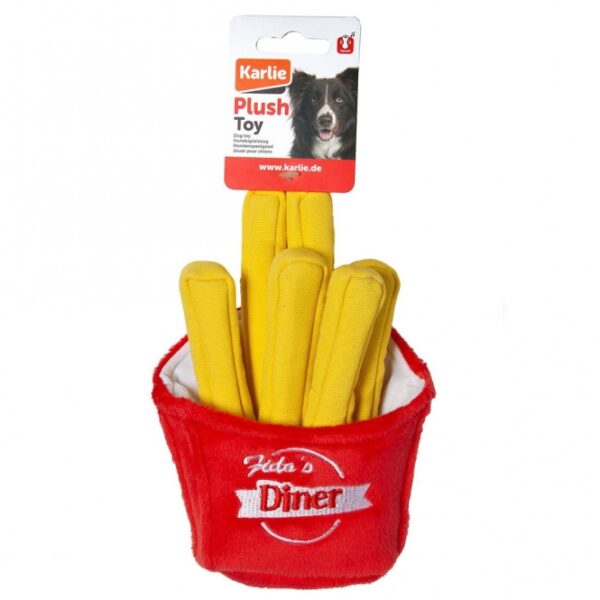Die lustigen Plüsch Fritten sind das perfekte Spielzeug für Ihren vierbeinigen Freund! Aus hochwertigem, weichem Material gefertigt, sorgen sie für stundenlangen Spielspaß und Unterhaltung. Dank des integrierten Squeakers erzeugen diese Plüsch Fritten spannende Geräusche, die die Neugier Ihres Haustieres wecken. Mit den kompakten Maßen von ca. 18 x 13 x 5 cm sind sie ideal für kleine bis mittelgroße Hunde. Gönnen Sie Ihrem Liebling dieses günstige und qualitativ hochwertige Spielzeug für mehr Freude beim Spielen!