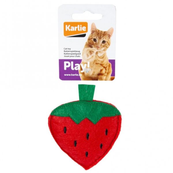 Die hochwertigen Textilspielzeuge in Form von leckeren Snacks, die von zuckersüß bis herzhaft reichen, bieten Katzen stundenlangen Spielspaß und sind ein absolutes Muss für jeden Katzenhalter. Jedes Spielzeug ist mit Catnip gefüllt, was sie unwiderstehlich für Stubentiger macht. Einige Varianten verfügen zusätzlich über knisternde Elemente, die die Neugier Ihrer Katze wecken und zum Weiterspielen anregen. Die detailreiche Gestaltung dieser Spielzeuge überzeugt nicht nur durch ihre Optik, sondern auch durch die große Auswahl – von Erdbeeren über Donuts bis hin zur Pizza ist für jede Katze das passende Lieblingsspielzeug dabei. Mit einer Größe von ca. 9,5 cm ist die Erdbeere besonders handlich und ideal für kleine Pfoten. Gönnen Sie Ihrer Katze das beste Spielzeug für unvergessliche Stunden voller Freude!