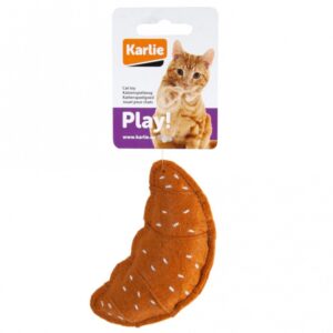 Entdecken Sie unsere hochwertigen Textilspielzeuge für Katzen, die in verlockenden Formen von süßen Erdbeeren bis hin zu herzhaften Pizzen gestaltet sind. Diese Spielzeuge bieten stundenlangen Spielspaß und sind mit Catnip gefüllt, was sie für Stubentiger einfach unwiderstehlich macht. Einige Varianten verfügen über knisternde Elemente, die zusätzlich zum Spielen animieren und die Neugier Ihrer Katze wecken. Jedes detailreich gestaltete Spielzeug überzeugt nicht nur durch seine Optik, sondern auch durch die große Auswahl, die für jede Katze und jeden Katzenhalter das perfekte Lieblingsspielzeug bereithält. Das Croissant hat eine Größe von ca. 10,5 cm und ist ideal für kleine Pfoten. Gönnen Sie Ihrer Katze das beste Spielvergnügen mit unseren hochwertigen und ansprechenden Textilspielzeugen!