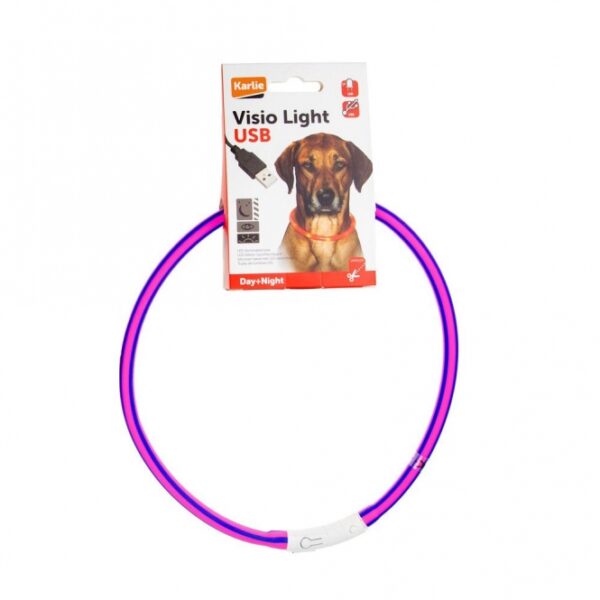 Der Visio Light LED-Schlauch sorgt dafür, dass Ihr Hund bis zu einer Entfernung von etwa 500 Metern sichtbar ist – ideal für nächtliche Spaziergänge. Dieser innovative Leuchtschlauch benötigt keine teuren Batterien, sondern ist mit einem praktischen, wiederaufladbaren Li-Ion Akku ausgestattet, der einfach über das mitgelieferte USB-Kabel aufgeladen werden kann, zum Beispiel am Computer. Der spritzwassergeschützte und CE-konforme LED-Leuchtschlauch lässt sich auf Blink- oder Dauerlicht einstellen und ist somit äußerst vielseitig einsetzbar. Mit einer universellen Kürzbarkeit passt er für Halsweiten von 20 bis 70 cm und bietet so eine perfekte Anpassung für jeden Hund. Erhältlich in einem auffälligen violett-pink gestreiften Design, ist dieser Leuchtschlauch nicht nur ein praktisches, sondern auch ein stylisches Accessoire für Ihren vierbeinigen Freund.