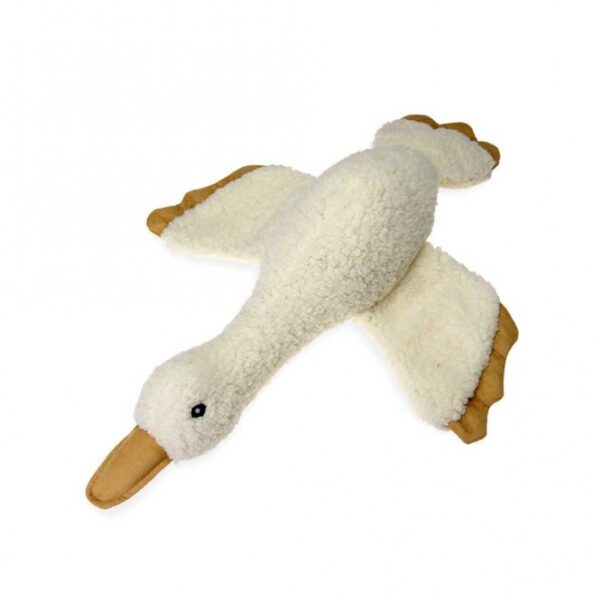 Diese kuschelige Ente aus hochwertigem Plüsch ist das perfekte Spielzeug für mittlere und große Hunde, die gerne schmusen und ein geringeres Kaubedürfnis haben. Mit ihrer weichen Füllwatte bietet sie nicht nur ein angenehmes Spiel- und Kuschelerlebnis, sondern ist auch pflegeleicht – einfach per Hand in lauwarmem Wasser waschen. Die Maße von ca. 39 x 30 x 9 cm (LxBxH) machen sie ideal für Hunde jeden Alters. Schenken Sie Ihrem vierbeinigen Freund dieses liebevolle und langlebige Spielzeug, das für stundenlangen Spielspaß sorgt!