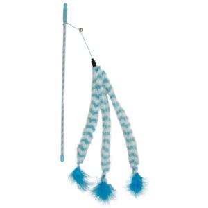 Diese hochwertige Spielangel für Katzen ist das ideale Spielzeug, um die Beziehung zu Ihrer Katze zu stärken und sie zu mehr Bewegung zu animieren. Mit ihrem weichen Plüsch-Schwanz und den bunten Federn sorgt die Spielangel für stundenlangen Spielspaß und regt die natürlichen Jagdinstinkte Ihrer Katze an. Die elastische Schnur mit Glöckchen sorgt für zusätzliches Geräusch und macht das Spiel noch aufregender. Mit den kompakten Maßen von 44 x 8 x 3,5 cm passt sie perfekt in jedes Zuhause. Gönnen Sie Ihrer Katze dieses unterhaltsame Spielzeug für eine aktive und glückliche Zeit!