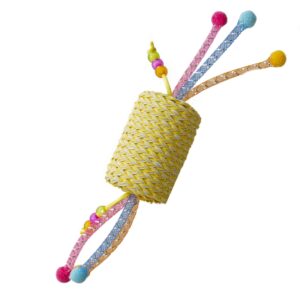 Entdecken Sie unser hochwertiges Katzenspielzeug aus Leder, das mit bunten Schnüren und lustigen Glöckchen ausgestattet ist. Dieses innovative Spielzeug befriedigt den natürlichen Jagdinstinkt Ihrer Katze und regt sie zu aktiver Bewegung an. Mit den kompakten Maßen von 22 x 4,5 x 4,5 cm passt es perfekt in jedes Zuhause und sorgt für stundenlangen Spielspaß. Gönnen Sie Ihrer Katze dieses unterhaltsame und langlebige Spielzeug, das sowohl die körperliche als auch die geistige Fitness fördert – ideal für glückliche und gesunde Katzen!