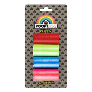 Erleben Sie das Leben in allen Farben mit den hochwertigen und sehr dicken Kotbeuteln Poopidog Rainbow von duvoplus. Wenn der Hund seinen "Mist" macht, können Sie ihn dank dieser robusten Kotbeutel stilvoll beseitigen. Wählen Sie jeden Tag die Farbe, die Ihnen am besten gefällt, und bringen Sie Farbe in Ihren Alltag! Diese Kotbeutel sind nicht nur praktisch, sondern auch umweltfreundlich und bieten eine hohe Qualität, die Sie überzeugen wird. Mit den Poopidog Kotbeuteln wird das Gassigehen zum bunten Vergnügen – ideal für jeden Hundebesitzer, der Wert auf Qualität und Stil legt!