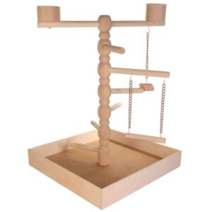 Dieser hochwertige Futterspender aus Holz ist ideal für Großsittiche und Nymphensittiche und verfügt über zwei praktische Näpfe mit einem Fassungsvermögen von 40 und 50 ml. Mit seinen kompakten Maßen von ca. 41 × 55 × 41 cm passt er perfekt in jeden Käfig und sorgt für eine einfache Fütterung. Wir legen großen Wert auf die Gesundheit deines Tieres und verwenden deshalb ausschließlich ungiftige Leime sowie Holzarten ohne Harzkanäle. Investiere in die beste Qualität für dein Haustier und sorge für eine gesunde Ernährung!