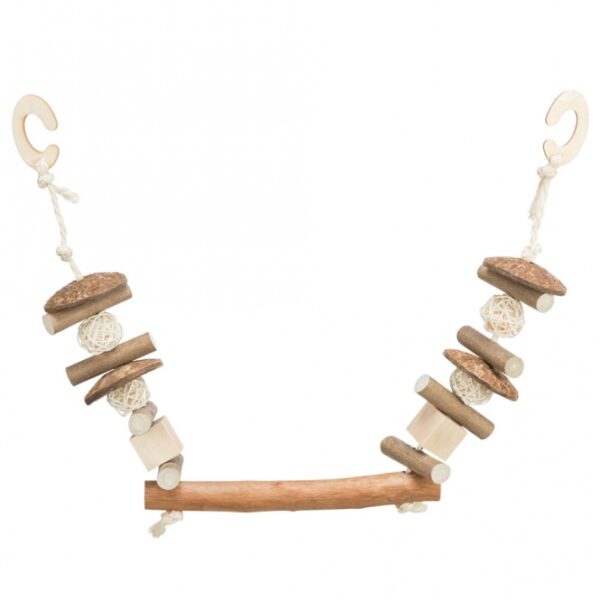 Dieser hochwertige Vogelspielplatz aus Kokosnuss, Holz, Rattan und Jute wurde in enger Zusammenarbeit mit dem renommierten Weltvogelpark Walsrode entwickelt. Mit den Maßen von ca. 20 × 30 cm bietet er ausreichend Platz für Ihre gefiederten Freunde, wie Kanarien und Wellensittiche, um zu spielen und zu entspannen. Die Verwendung von natürlichen Materialien sorgt nicht nur für eine hohe Qualität, sondern auch für ein sicheres und gesundes Umfeld für Ihre Vögel. Gönnen Sie Ihren Haustieren diesen ansprechenden und funktionalen Spielplatz, der sowohl optisch als auch praktisch überzeugt!