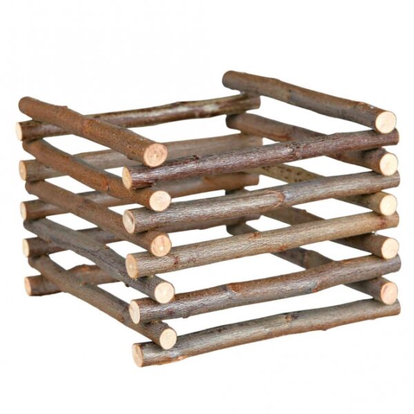 Dieser zusammenklappbare Futterspender aus hochwertigem Naturholz ist die ideale Lösung für eine tiergerechte Umgebung. Mit den kompakten Maßen von ca. 15 x 11 x 15 cm (BxHxT) lässt sich der Futterspender mühelos in jedem Tierbereich integrieren. Er wurde speziell zum Befüllen mit Heu, Gräsern und anderen natürlichen Futterquellen entwickelt, um das Wohlbefinden Ihres Haustieres zu fördern. Unsere Natural Living Artikel bestehen aus sorgfältig ausgewählten Nadelhölzern ohne schädliche Harzkanäle, da Harz giftig für Tiere ist. Darüber hinaus verwenden wir ungiftigen Leim aus einem Kautschuk- und Zellulose-Gemisch, um die Gesundheit Ihres Tieres zu gewährleisten. Setzen Sie auf hohe Qualität und Sicherheit für Ihr Haustier mit unserem praktischen Futterspender!