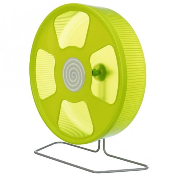 Diese innovativen Kunststoff-Laufräder sind die perfekte Wahl für Nagerliebhaber, die Wert auf Qualität und Sicherheit legen. Mit einem Durchmesser von 33 cm bieten sie optimalen Komfort für Degus, Ratten und ähnliche Tiere, während die geschlossene Lauffläche mit Querverstrebungen für sicheren Halt sorgt. Die leise und leichtgängige Bauweise schont die Wirbelsäule Ihrer Haustiere und sorgt für ein stressfreies Lauferlebnis. Der integrierte Sicherheitsständer und die geschlossene Rückwand verhindern ein Einklemmen, sodass Sie sich keine Sorgen machen müssen. Ob freistehend oder am Käfiggitter hängend, dieses Laufrad lässt sich flexibel einsetzen. Zudem ermöglicht die abnehmbare Kunststoffabdeckung eine mühelose Reinigung. Bitte beachten Sie, dass die Farbwahl je nach Lagerbestand erfolgt. Investieren Sie in dieses hochwertige Laufrad und bieten Sie Ihren Nagerfreunden ein sicheres und angenehmes Laufvergnügen!