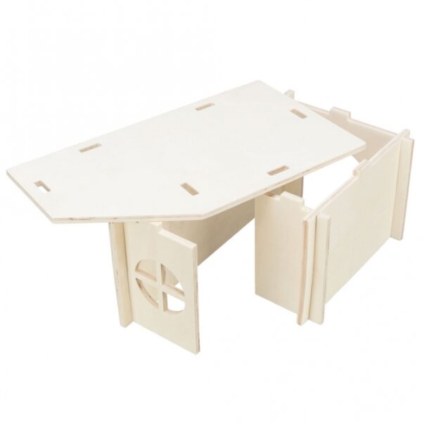 Dieses charmante und praktische Tierhaus aus unbehandeltem Holz ist ideal für Ihre Kaninchen und bietet eine einfache Montage durch ein durchdachtes Stecksystem. Mit seinen kompakten Maßen von ca. 50 × 23 × 33 cm passt es perfekt in jeden Garten oder Balkon. Ein besonderes Highlight ist der Aussichtsplatz auf dem Dach, der Ihren kleinen Freunden einen sicheren Blick auf ihre Umgebung ermöglicht. Die zwei Eingänge sorgen für zusätzlichen Komfort und erleichtern den Zugang. Investieren Sie in dieses hochwertige Tierhaus und bieten Sie Ihren Kaninchen ein gemütliches Zuhause, das sowohl funktional als auch ansprechend ist.