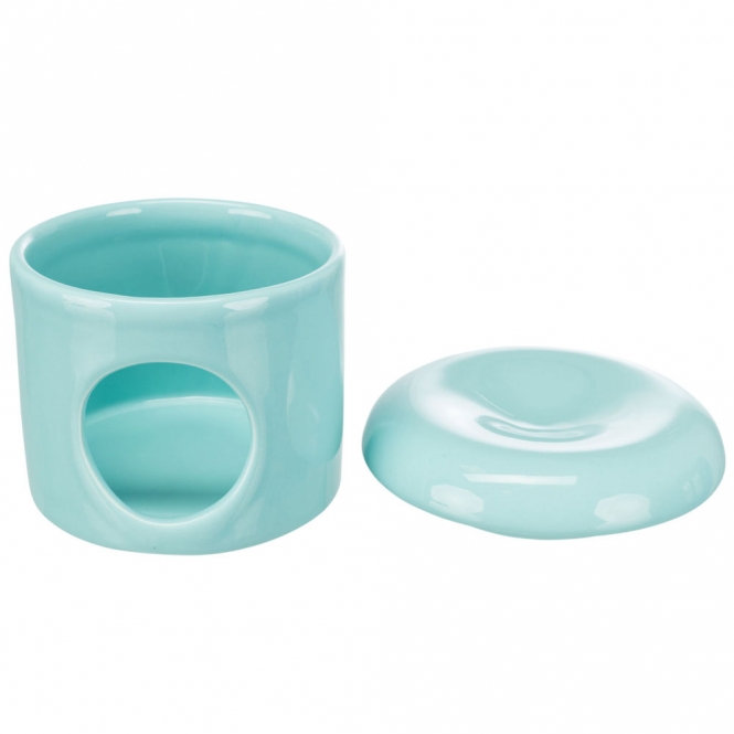 Dieser praktische und tierschutzkonforme Unterschlupf für Mäuse ist die ideale Lösung, um an warmen Tagen die Körpertemperatur Ihrer kleinen Haustiere zu regulieren. Mit einem abnehmbaren Dach lässt sich der Unterschlupf leicht reinigen, was für eine hygienische Umgebung sorgt. Die ansprechende Farbe in Türkis und die kompakten Maße von ca. ø 12 × 10 cm machen ihn nicht nur funktional, sondern auch optisch ansprechend. Schützen Sie Ihre Mäuse mit diesem hochwertigen und günstigen Produkt, das den Anforderungen des § 18 (AT) entspricht. Sorgen Sie für das Wohlbefinden Ihrer Tiere mit diesem durchdachten Unterschlupf!